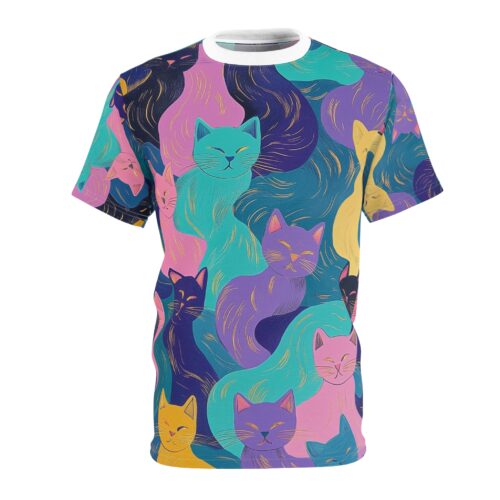Curvy Cats Unisex Cut & Sew Tee (AOP)